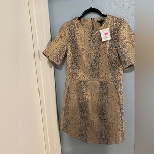 Topshop snakeskin holiday dress